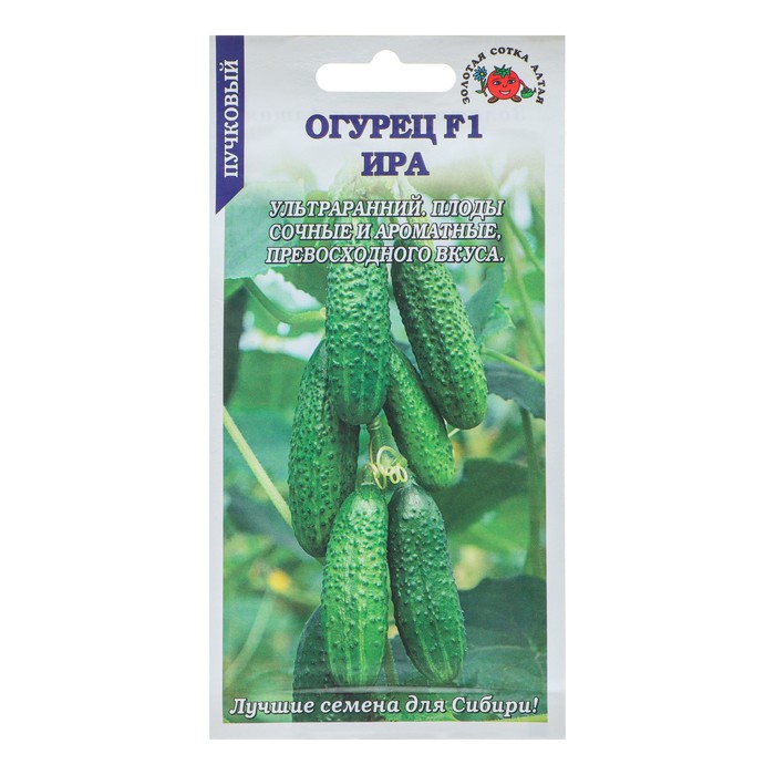 Семена Огурец F1 «Ира», ультраранний, 0.3 г, «Золотая Сотка Алтая»
